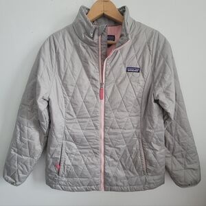 Patagonia Kids Girls Quilted Puffer Jacket Size Xl 14